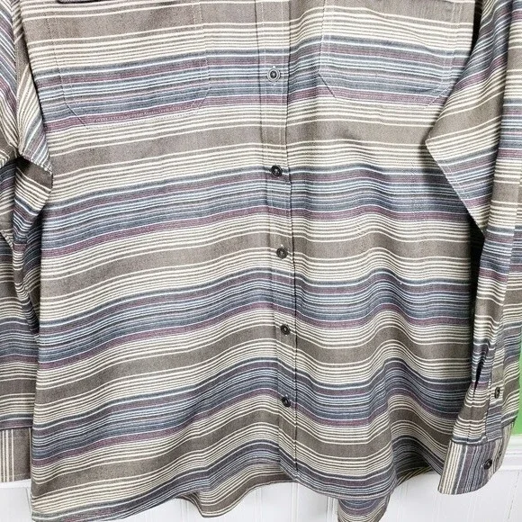 Swiss tech Mens plus size striped button up shirt size 2xl - Picture 11 of 14